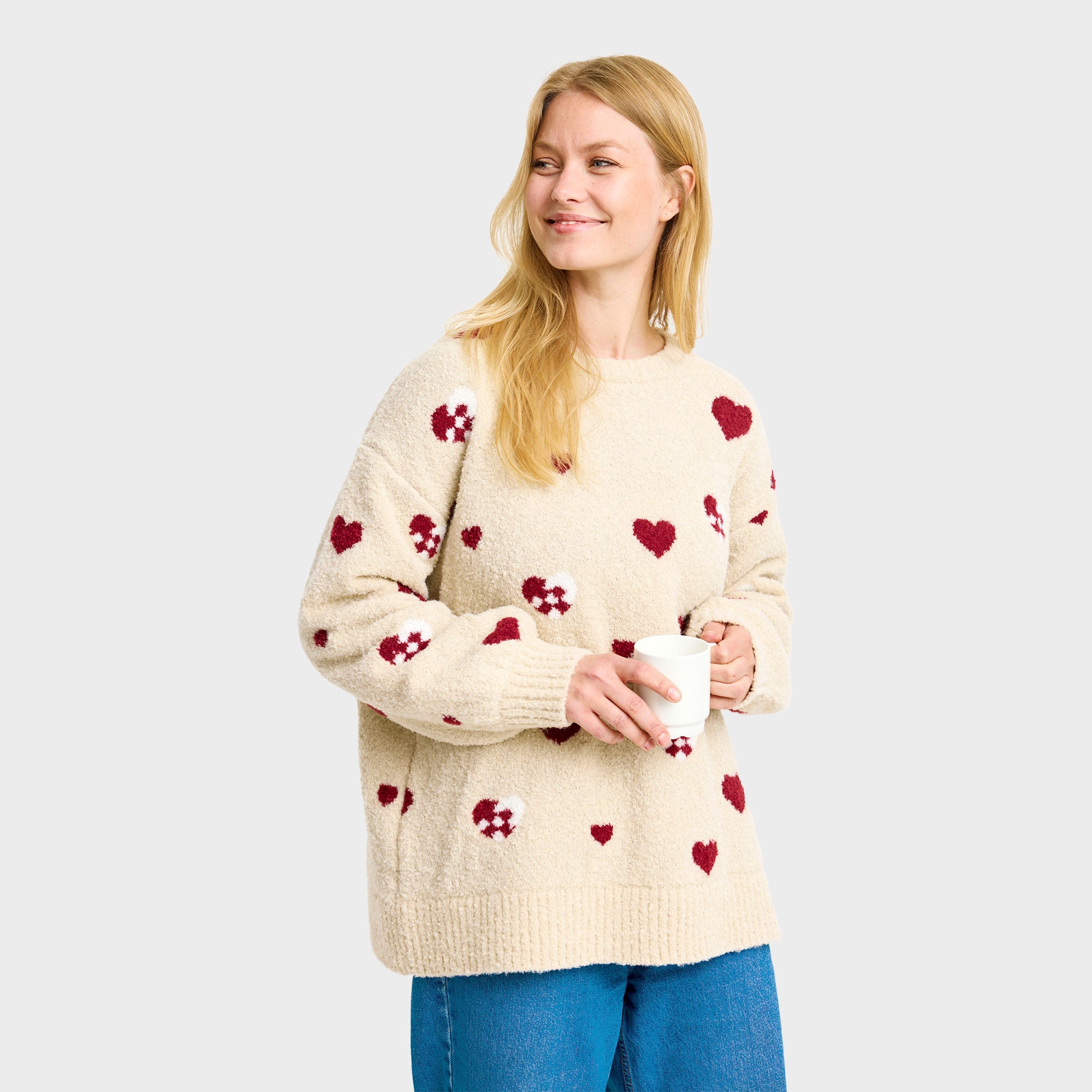 Julehjerte julesweater - Dame